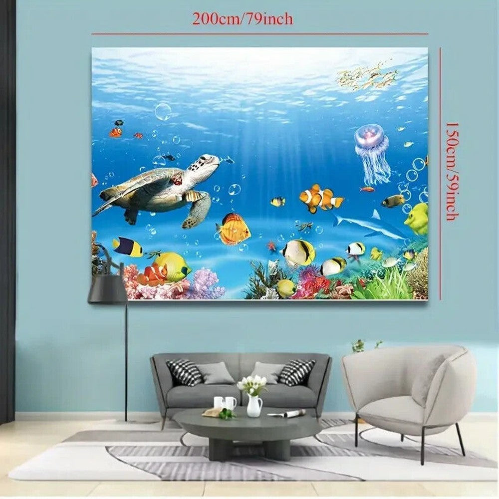 Beautiful Underwater Seascape With Vibrant Colors Fabric Tapestry 79" x 59" NEW! Home & Garden:Home Décor:Tapestries Style Your Walls